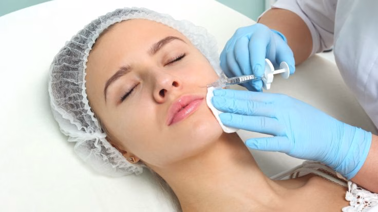 Inyección de mesoterapia facial